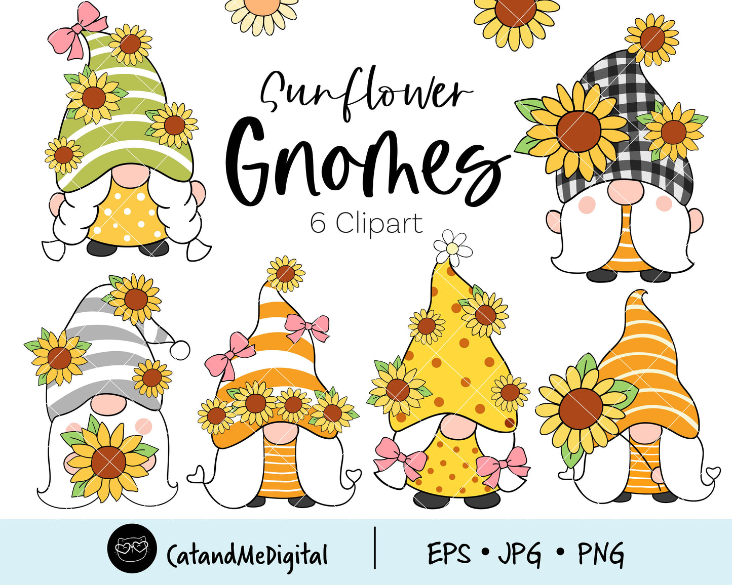 Sunflower Gnome Clipart