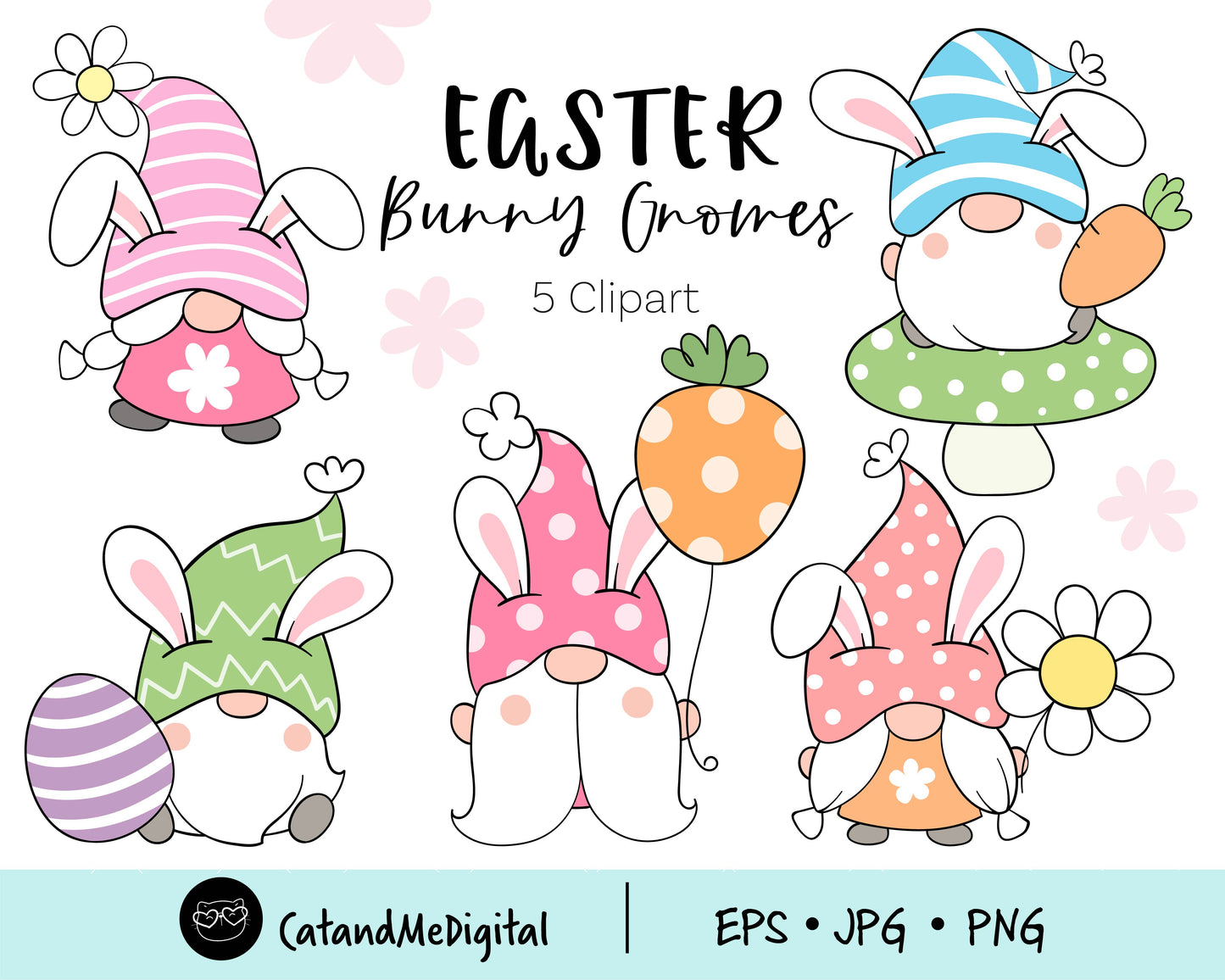 Sweet Easter Gnome Clipart