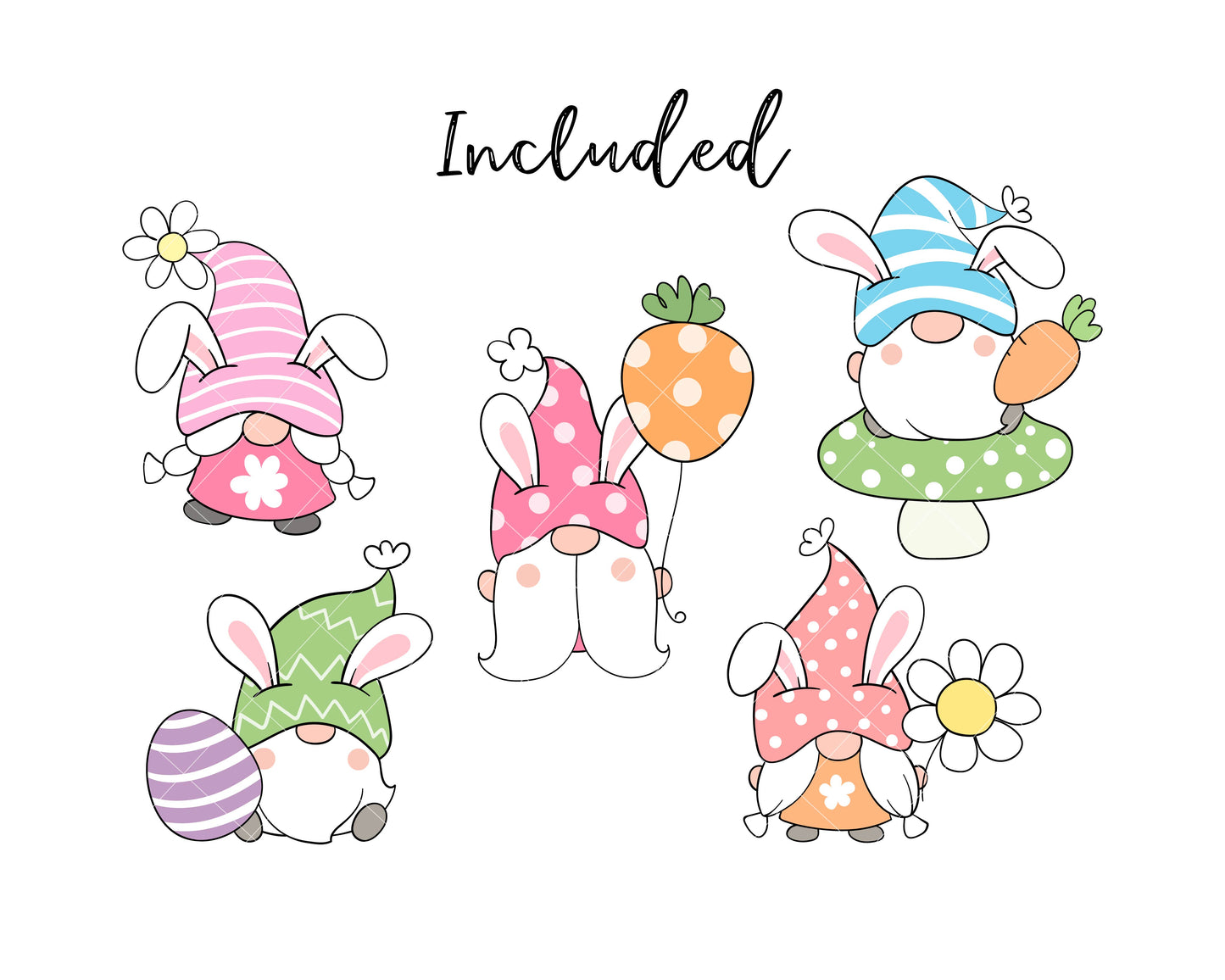 Sweet Easter Gnome Clipart