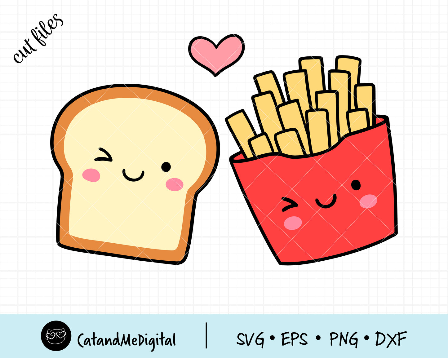 Toast and french fries svg