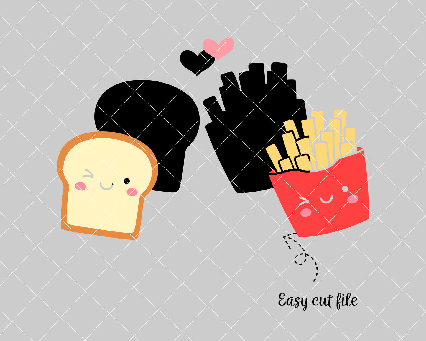 Toast and french fries svg