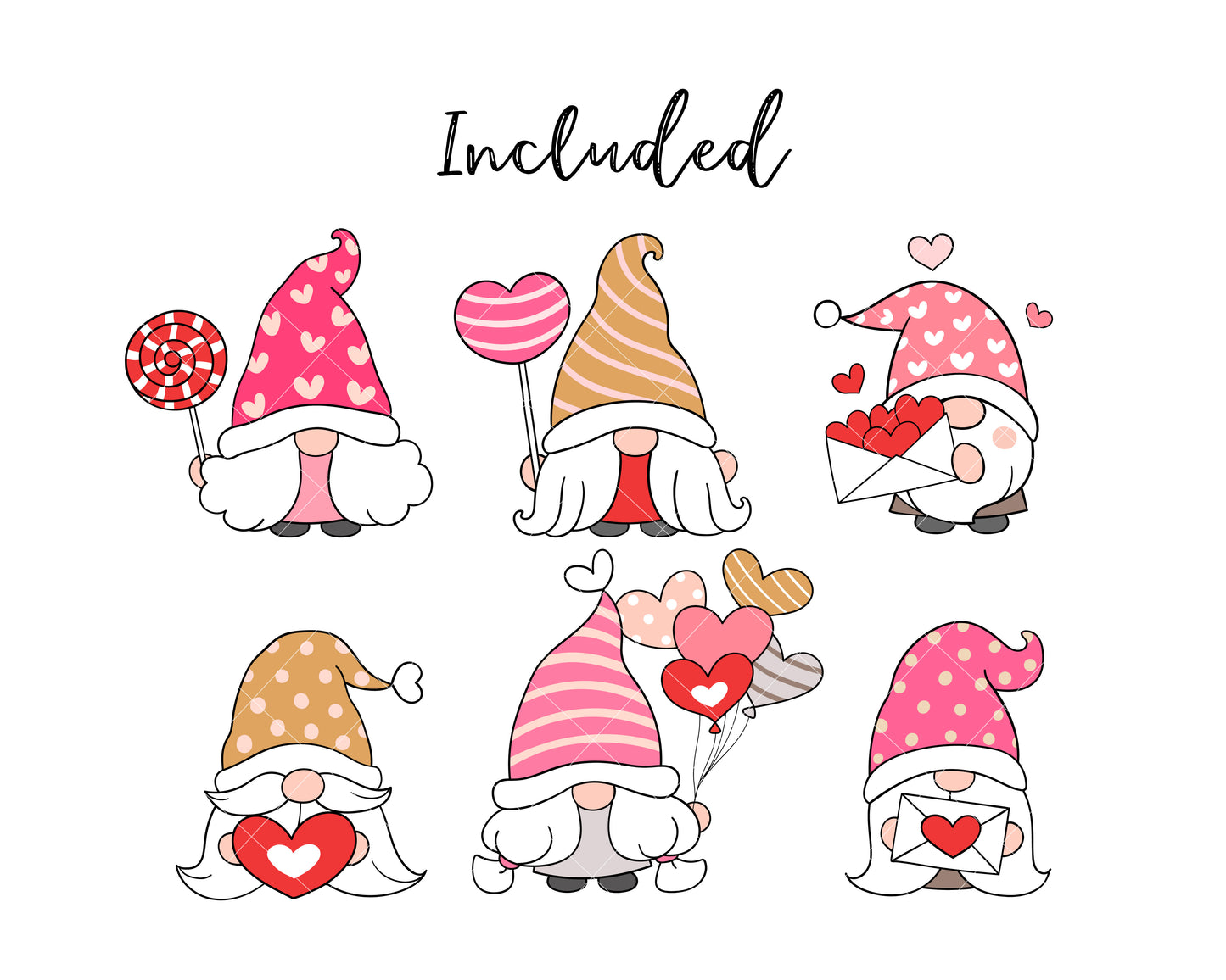 Valentine Gnome Clipart