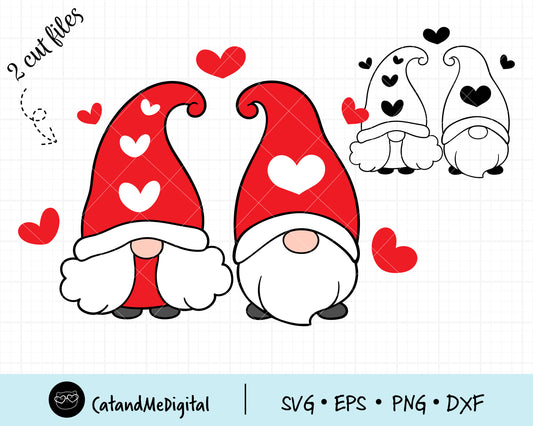 Valentine gnomes svg