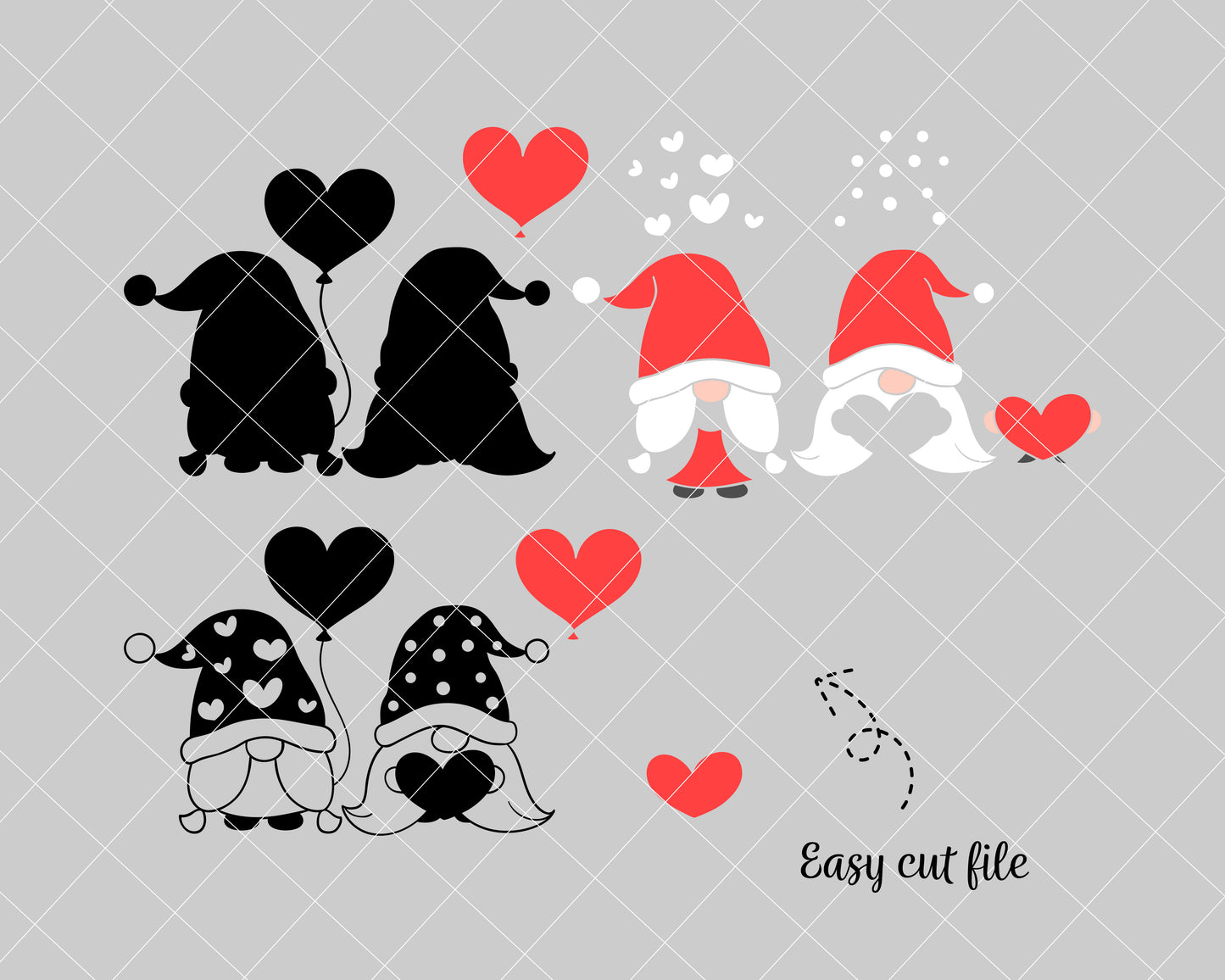 Valentines Gnome Svg